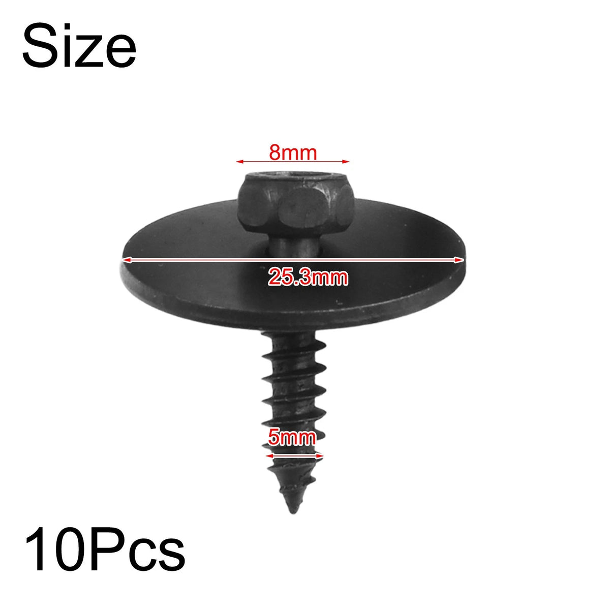 Reliable 8mm Hex Screw for Mercedes Undercar Shield 2019900536 Pack of 10