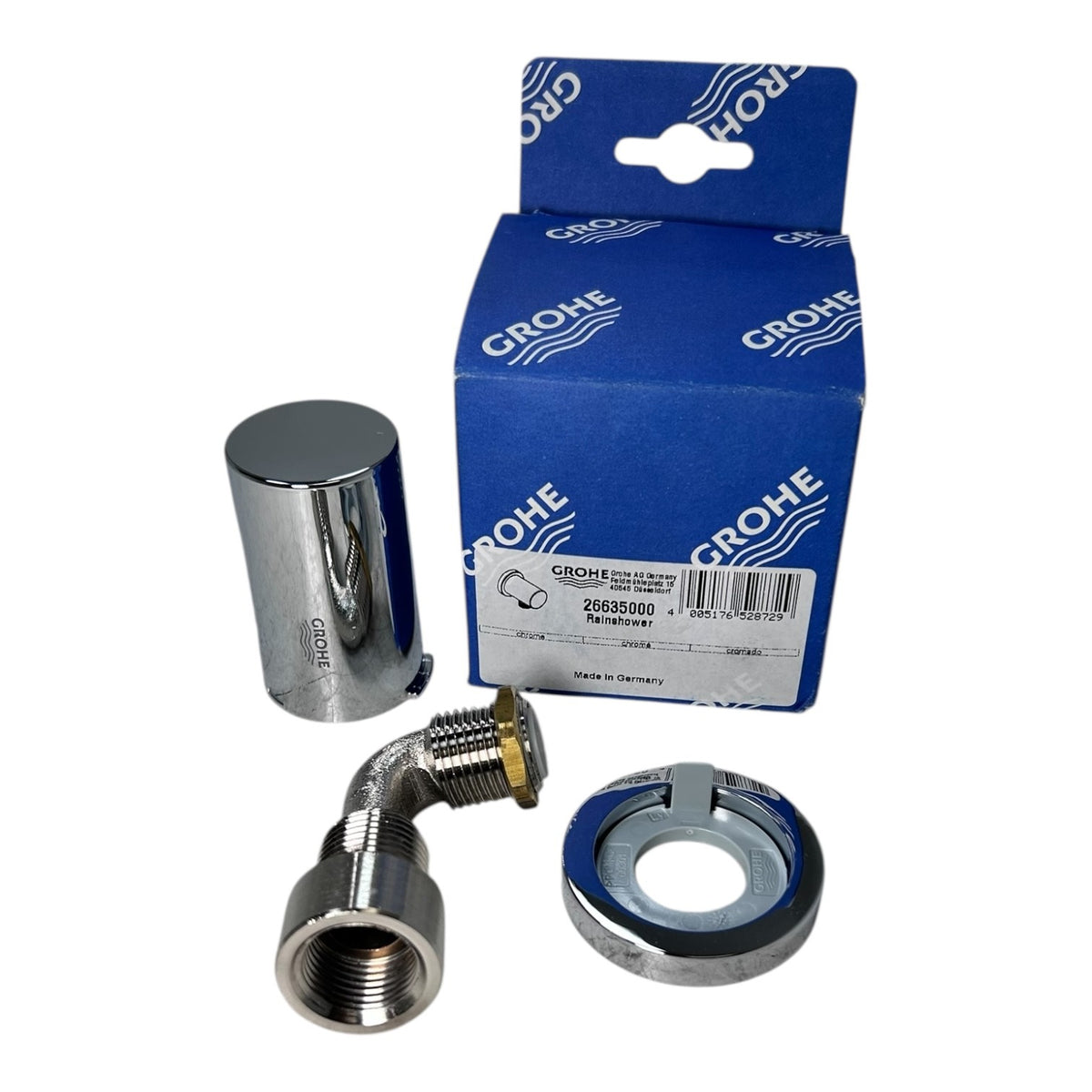 Grohe 26635000, Chrome Rainshower Single Wall Supply Elbow