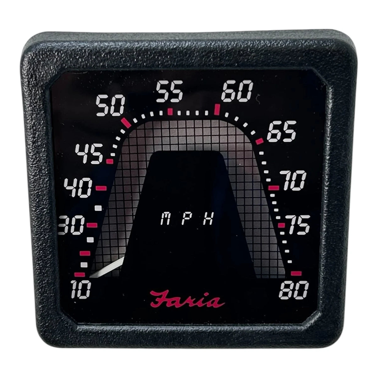 Faria Vintage Square Marine Speedometer Gauge 10 - 80 MPH , OEM