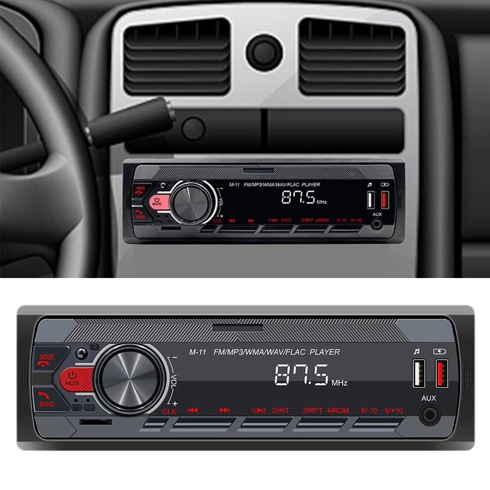 Compact Design 12V InDash Car MP3 Player with Handsfree BT and USB Support