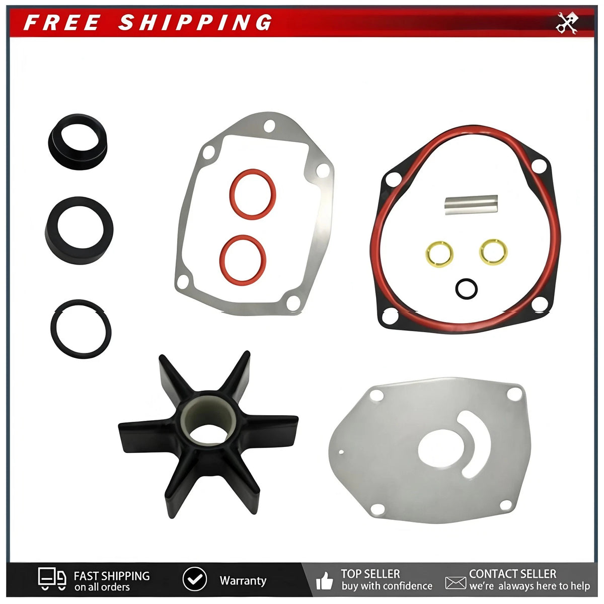 Water Pump Impeller Kit Mercury 135 150 200 225 250 275 300 350 Verado 43026Q06