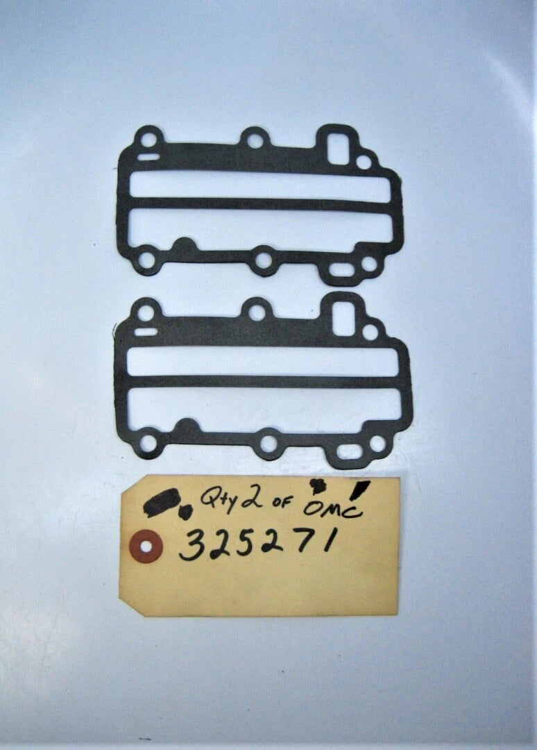 OMC 325271 QTY 2 OEM Evinrude Johnson Outboard Crankcase Cover Gaskets
