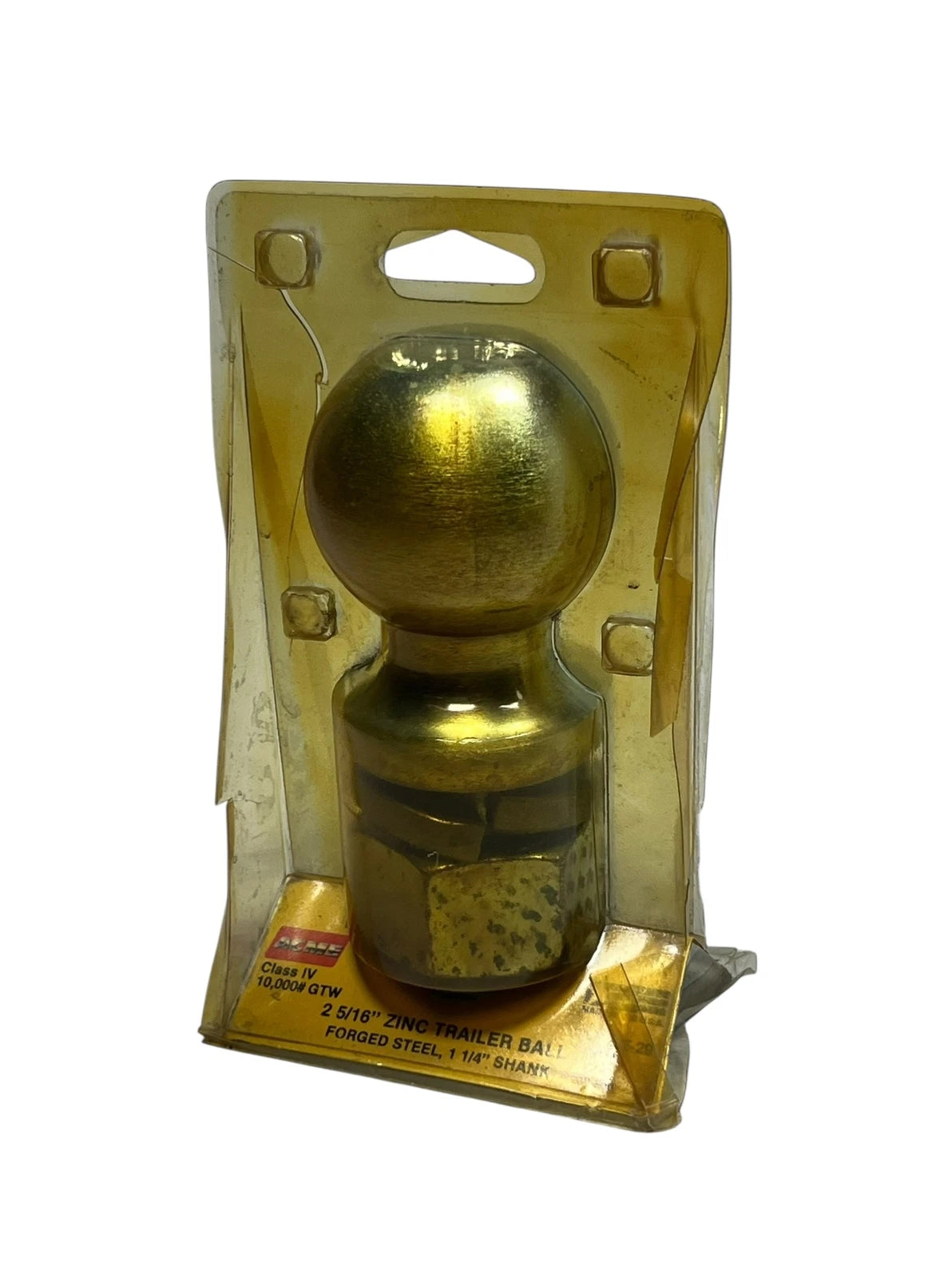 Acme 35-28, 2 5/16in Zinc Trailer Ball, Forged Steel, 1 1/4in Shank