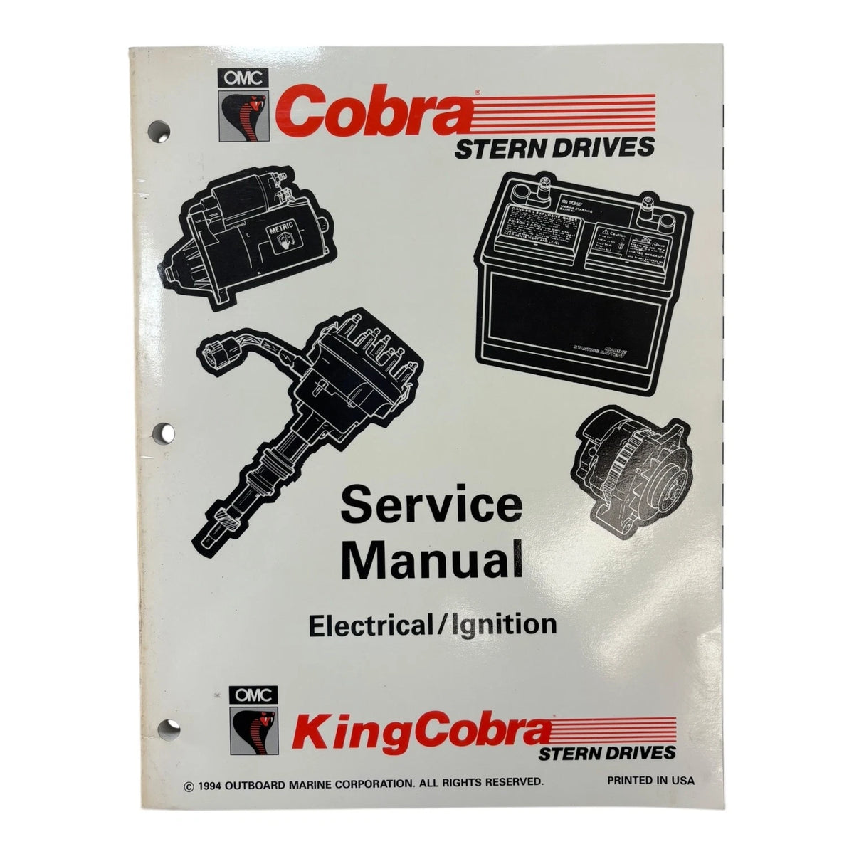 OMC Cobra Stern Drives 503169, Electrical/Ign Ition Service Manual (1994)