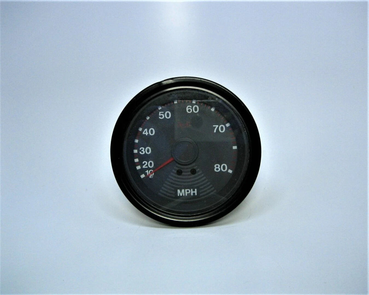 Medallion A-4529 3-3/4" Black Face / Bezel 0-80 MPH Speedometer *gauge ONLY*