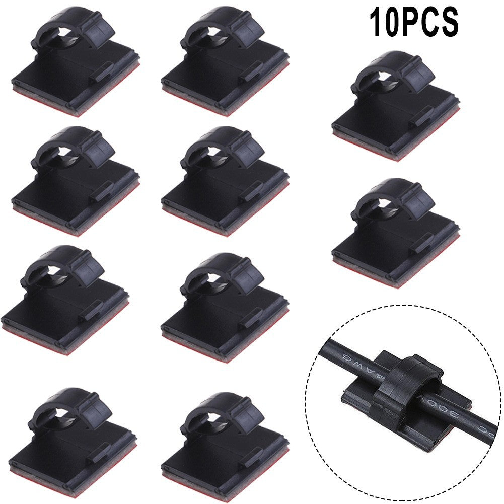 10 X Self-Adhesive Wire Tie Cable Clamp Clip Holder for Car for DASH Cam