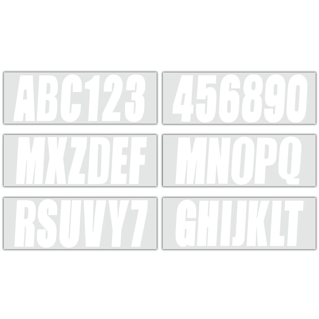 Custom Boat Registration Numbers & Marine Boat Decals Stickers 3" White