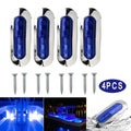 12-24V 4 LED Marine Boat Accessories Blue Cabin Deck Courtesy Lights RV Trailer