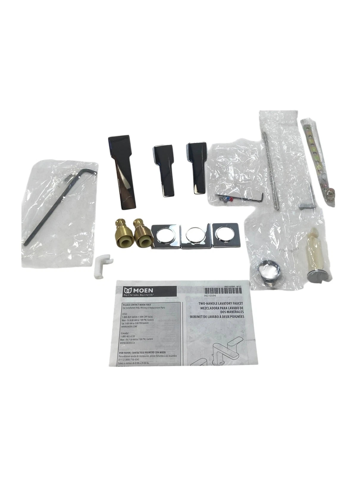 Moen TS6720, 90-Degree Two Handle Low Arc Bathroom Faucet (chrome) OEM