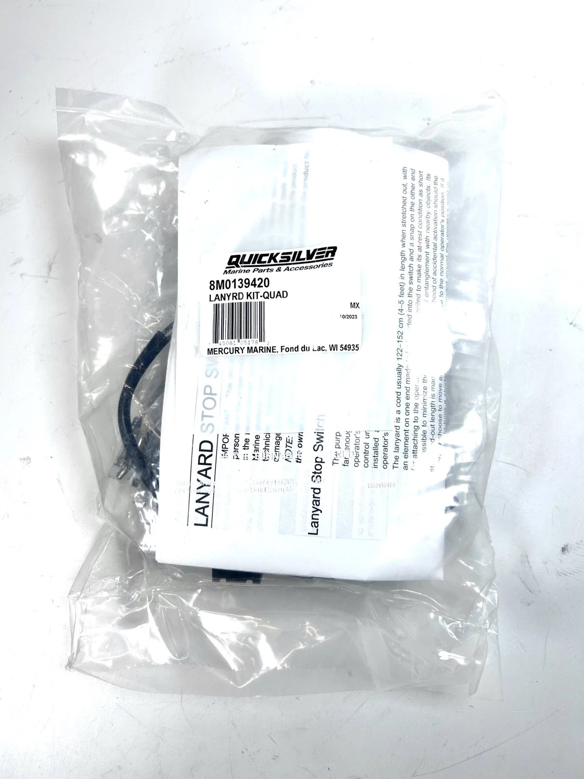 '- - Mercury 8M0139420, Quad Lanyard Kit, OEM