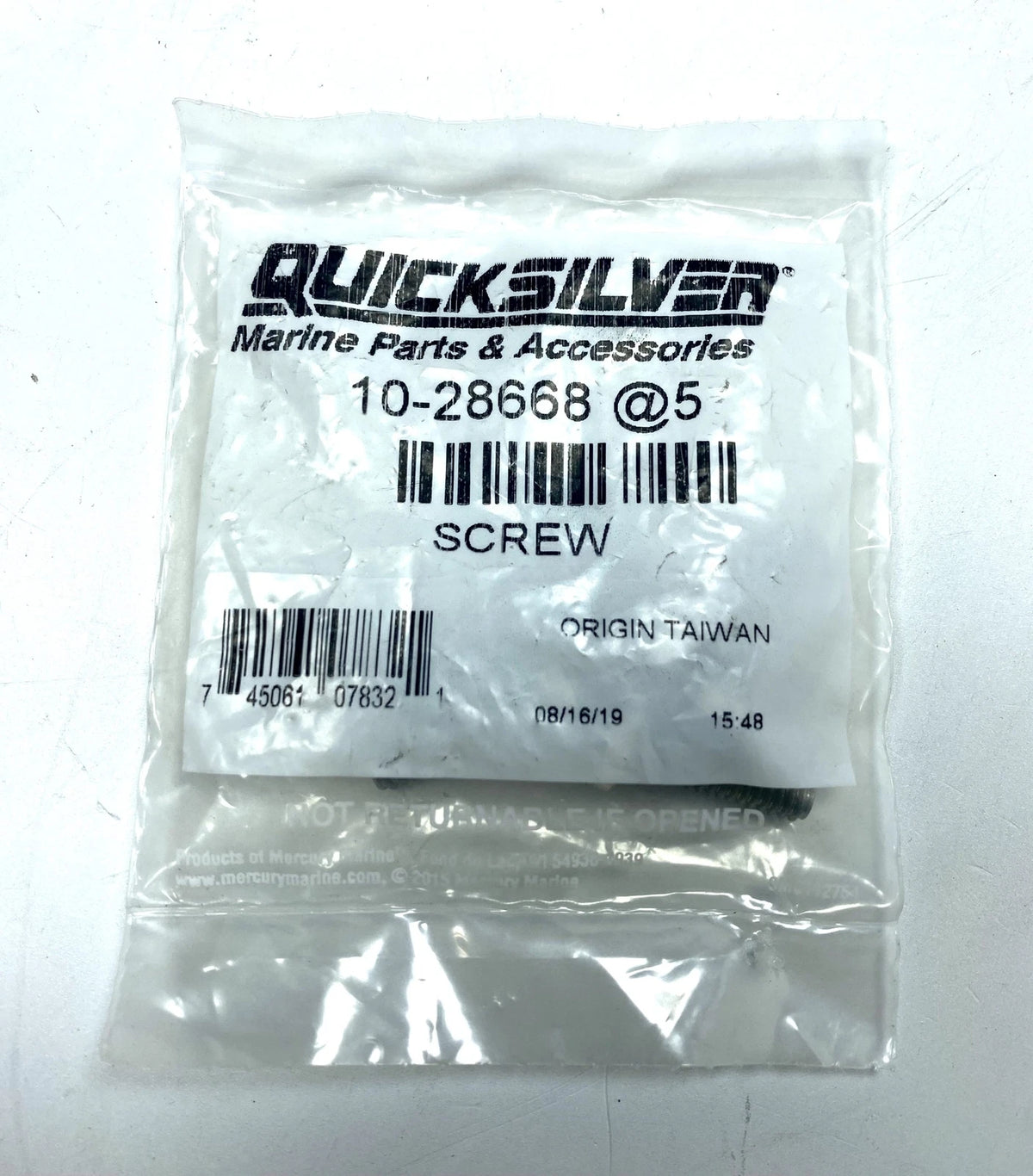 '- - Quicksilver 10-28668 , Screw Bolt Set of 5 , OEM