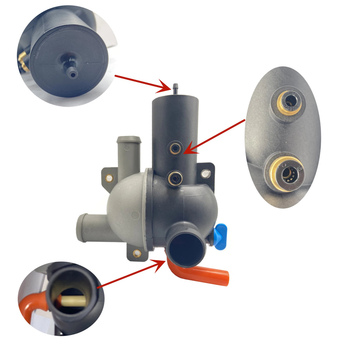 Water Distribution Housing with Air Hose Raw Water Cooled MER 863631T1