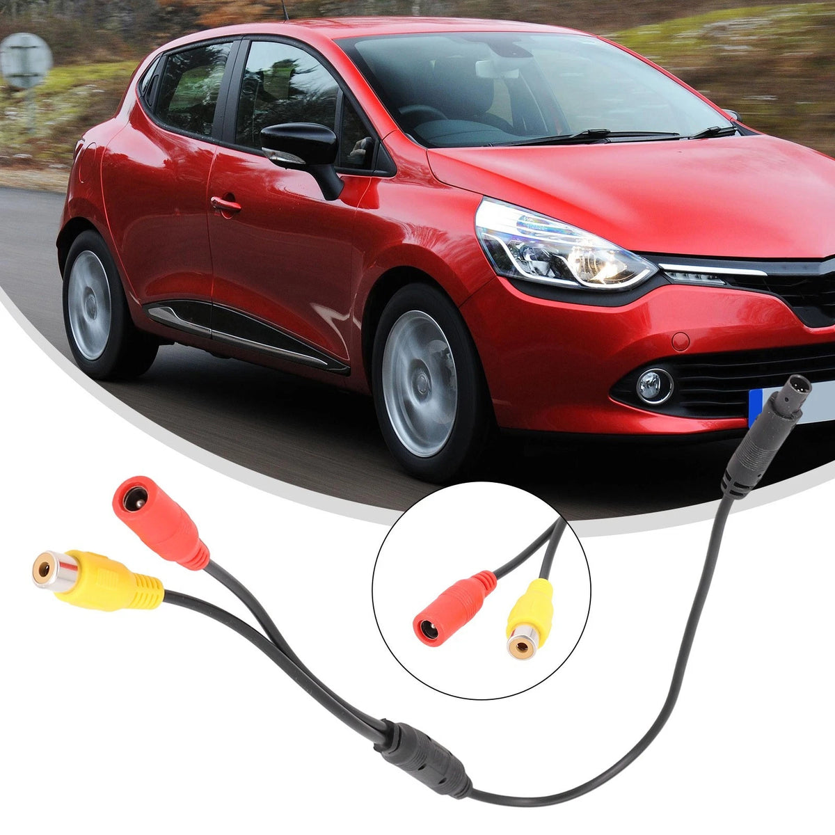 Camera Signal Harness Reverse Camera Signal 4-Pin Car Male to CVBS Female