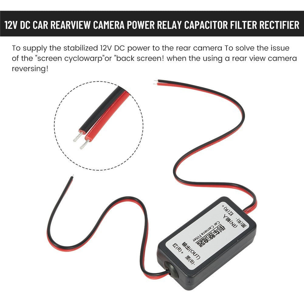 Say Goodbye to Interference with for Car Rear View Camera 12V Power Filter