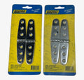 SeaChoice 33831, Chrome Plated Brass Strap Hinges 6'' X 1 1/8'' - 2 Pack