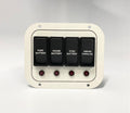4 Button Marine Battery Switch Panel , Carling V2D1 , 20V , 5.25 X 4.25 Inch