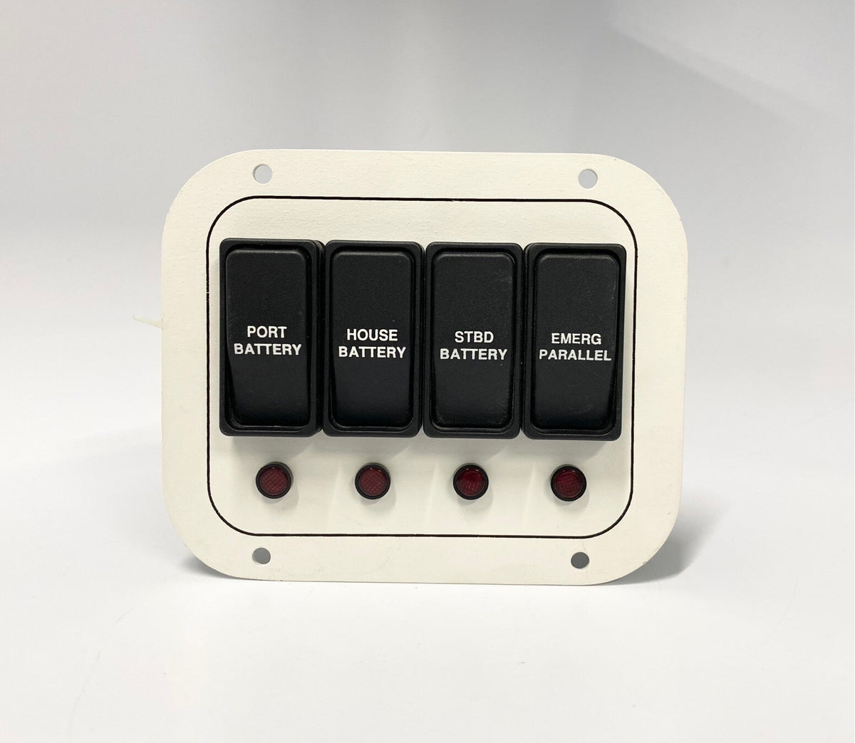 4 Button Marine Battery Switch Panel , Carling V2D1 , 20V , 5.25 X 4.25 Inch