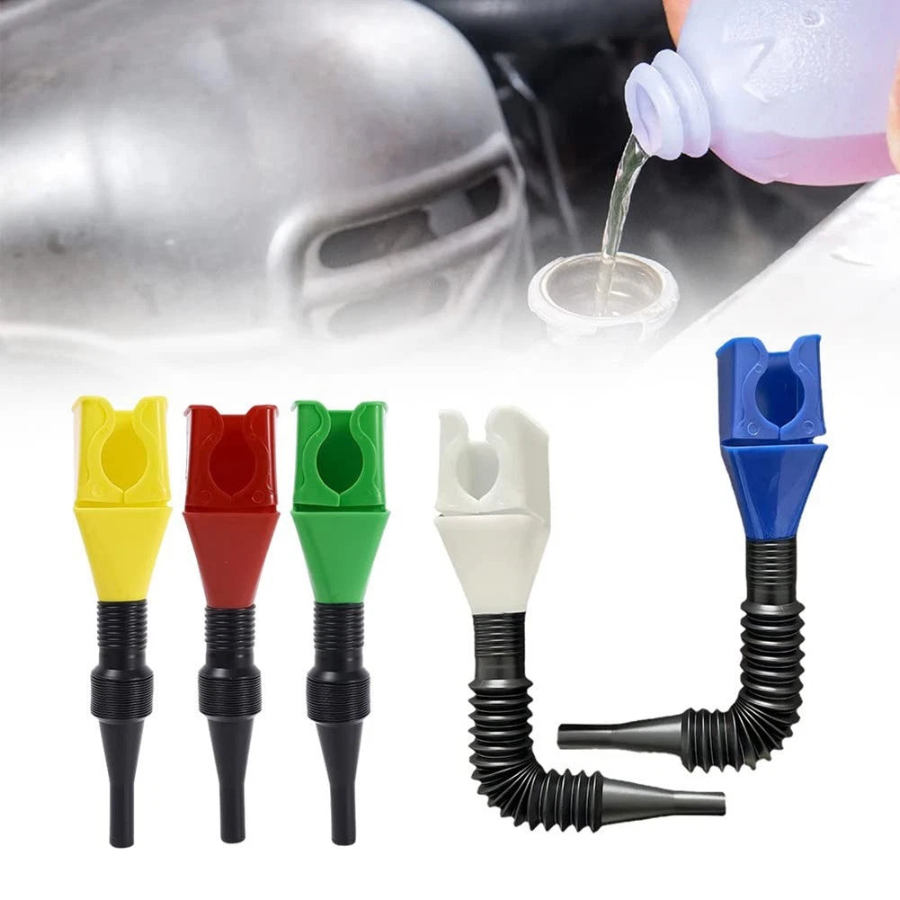 Snap Funnel Flexible Fold Green Oil Funnel Red Snap Funnel Tool White Yellow