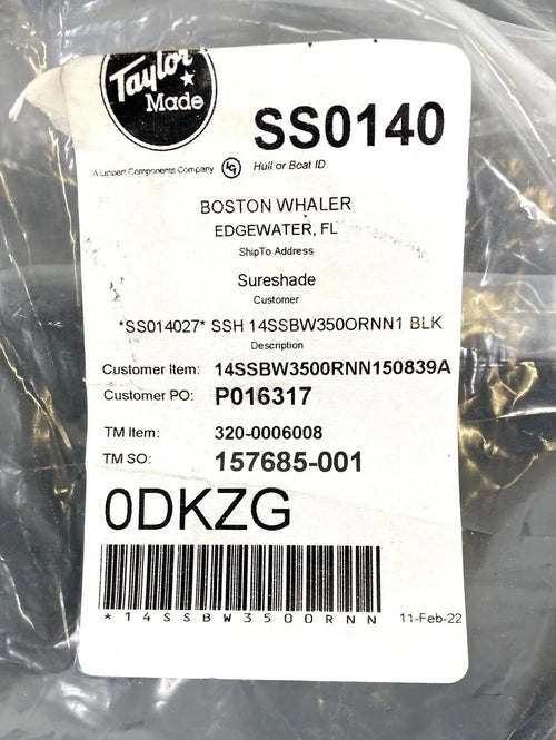 '- - 2014 Boston Whaler 350 Outrage Sureshade Canvas Cover , Black , SS0140