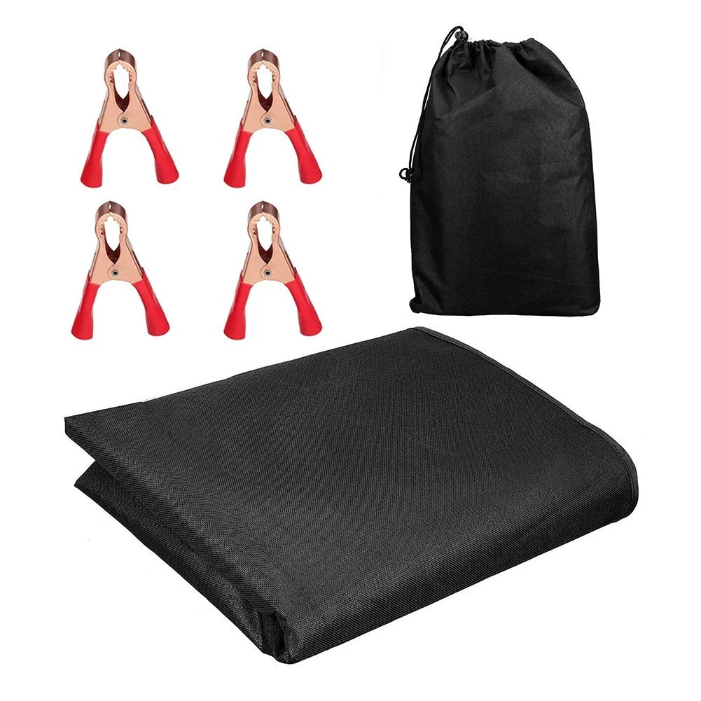 Stylish Black Awning Cover for Rear Barn Door Weather Resistant Material