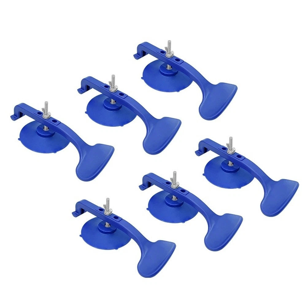 6PCS Glass Panel Surround Mounting Holder ABS Rubber with Suction Cup Support