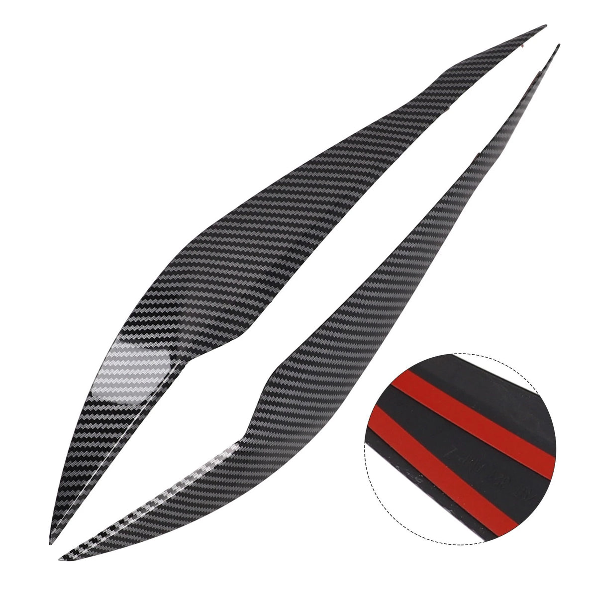 2X F30 Headlight Cover Eyelid Carbon/Black Eyebrow /for F30 Saloon 2012-2018