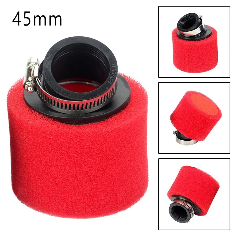 45mm Red Foam Air Filter Straight for Mikuni 28mm Molkt 26mm Carburetor Part