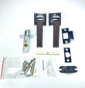 Turning Style Designs R1530 , Chrome, Chocolate Leather, Door Lever Handle