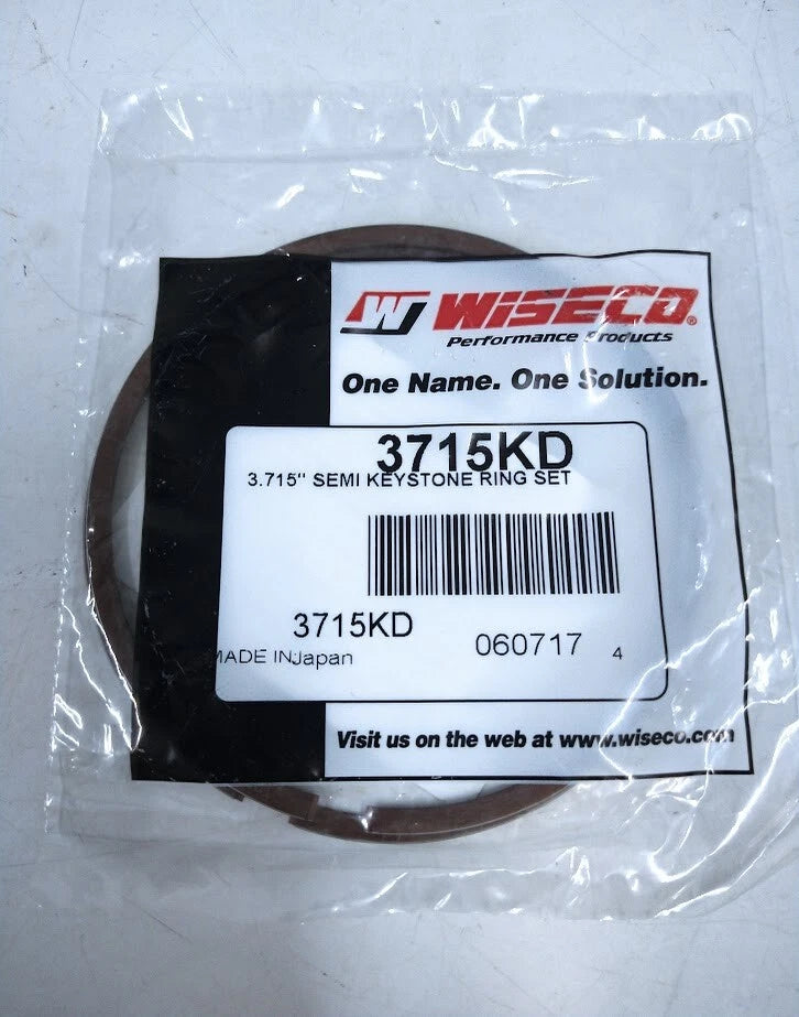'- - Wiseco 3715KD, Semi Keystone Ring Set 3.715''