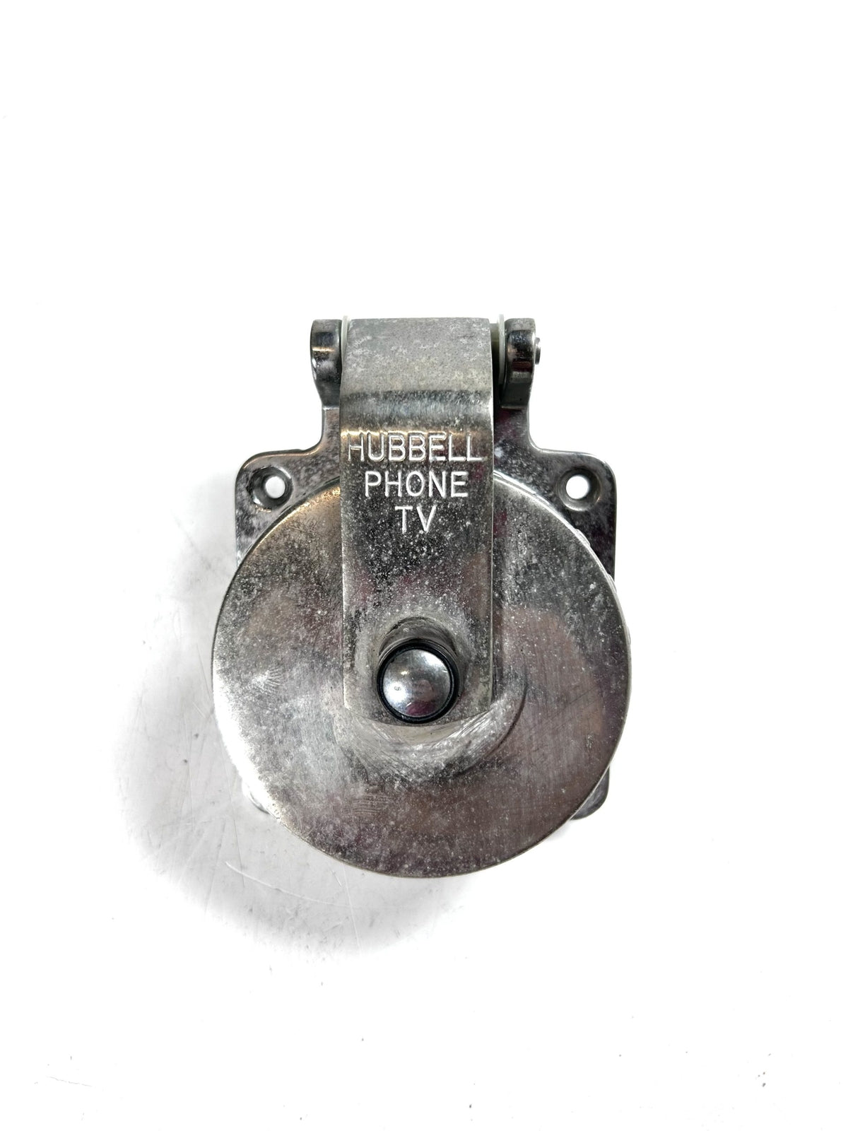 Hubbell HBLPHTVSS, Stainless Steel Phone / TV Round Inlet ( Cosmetic Wear )