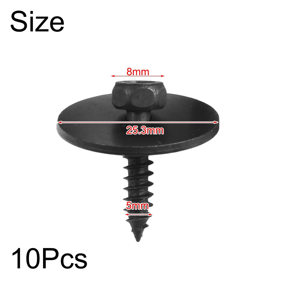 10x/8mm Hex Screw for Mercedes Undercar Shield Sheet Metal Screw 2019900536