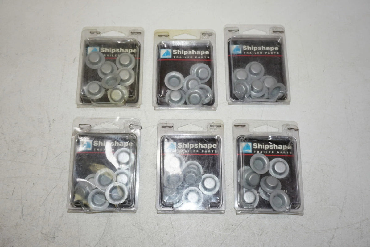 ShipShape 10800A *QTY 6* 1/2" Trailer Lug Bolt Cap Nuts *