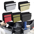 Car Door Storage Box Foldable Trash Can with PU Leather for Seat Back Organizer