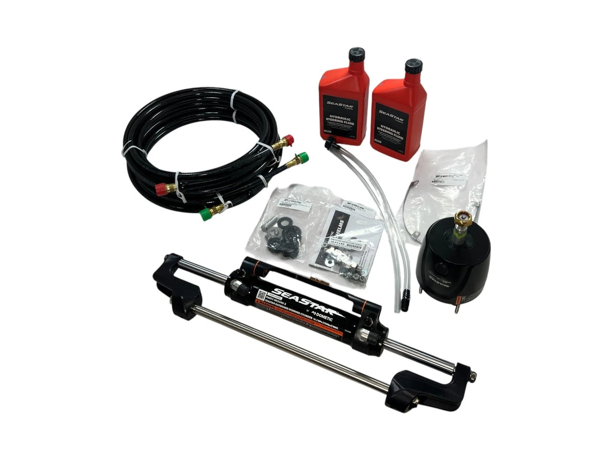 Seastar HK6322A-3 Single Engine Hydraulic Steering Kit 22" Hoses, Helm & Ram