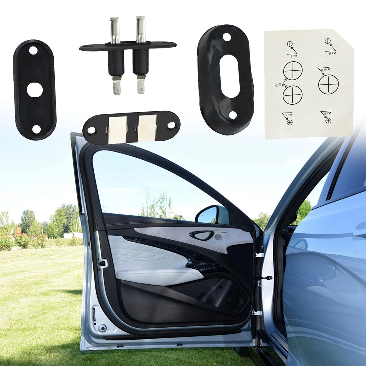 Black Sliding Door Lock Contact Switch for Car Van Alarm Central-Lockin G Systems