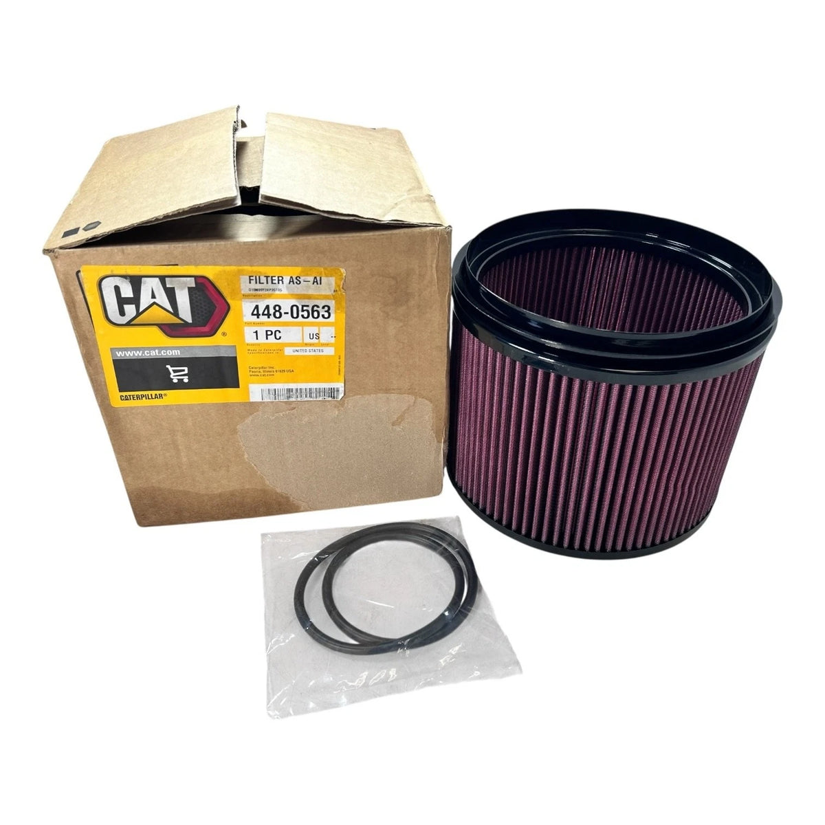 Caterpillar CAT 448-0563, Air Filter Replacement Assembly with Seals , OEM