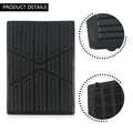 Black Car Carpet Plate Floor Pad Heel Foot Mat Pedal Patch Cover for Custom Fit