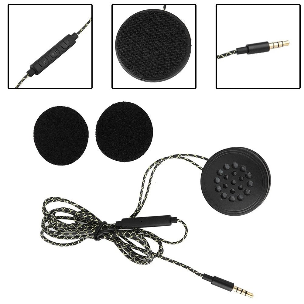 Helmet Headset Cable Length 1.2m Diameter 3.5mm for MP3 Computer Equipment