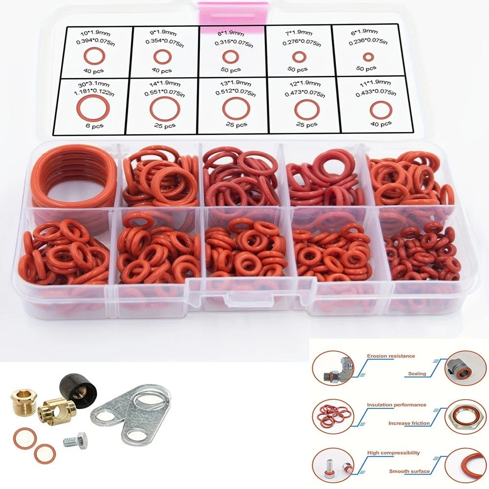 Repair Kit for Auto Maintenance Silicone O-Ring Set Silicone Rubber Construction