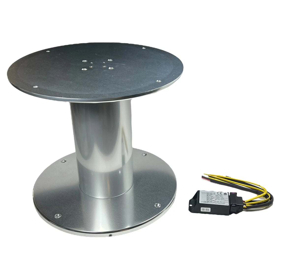 Barka 40173, Single Pedestal, Heavy Duty Two Stage, Anodized Aluminum, 12V