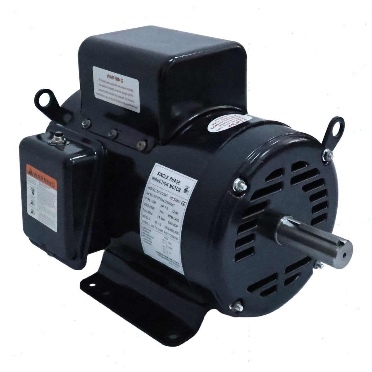 7.5HP Electric Motor 132044 DP1272184T for Ingersoll Rand 1 Ph 230V 184T Frame