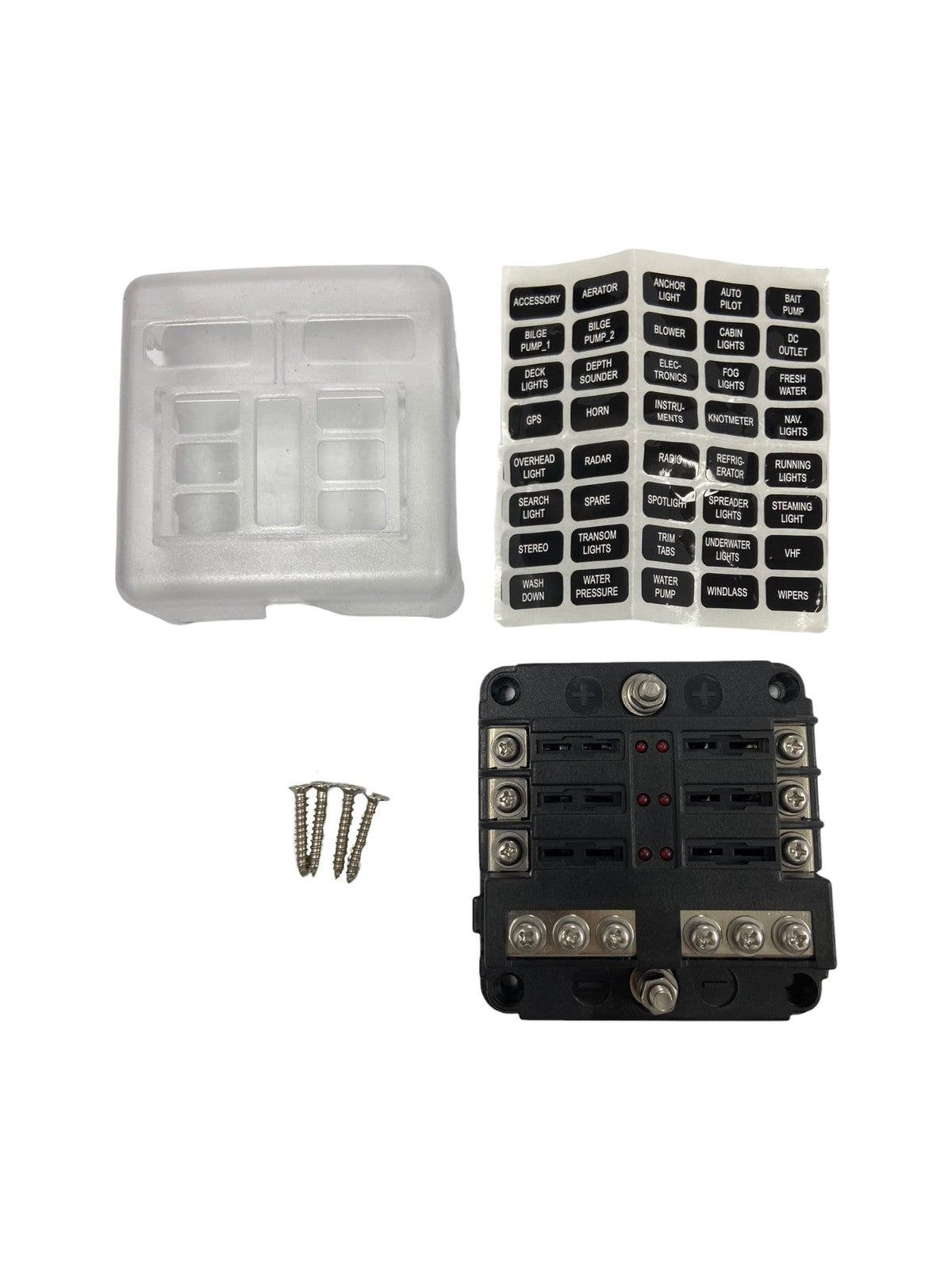 6-Gang Covered Fuse Block ATO/ATC