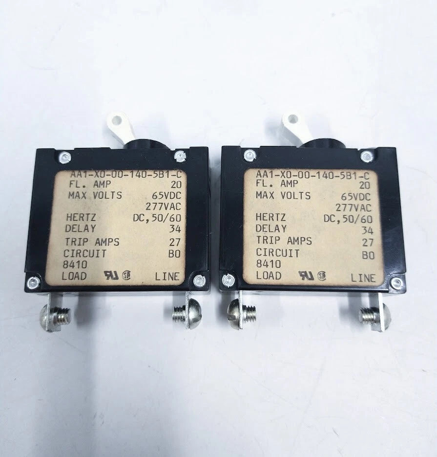 Carling Switch AA1-X0-00140-5 B1-C, Circuit Breaker Switch 20 Amp - 2 Pack