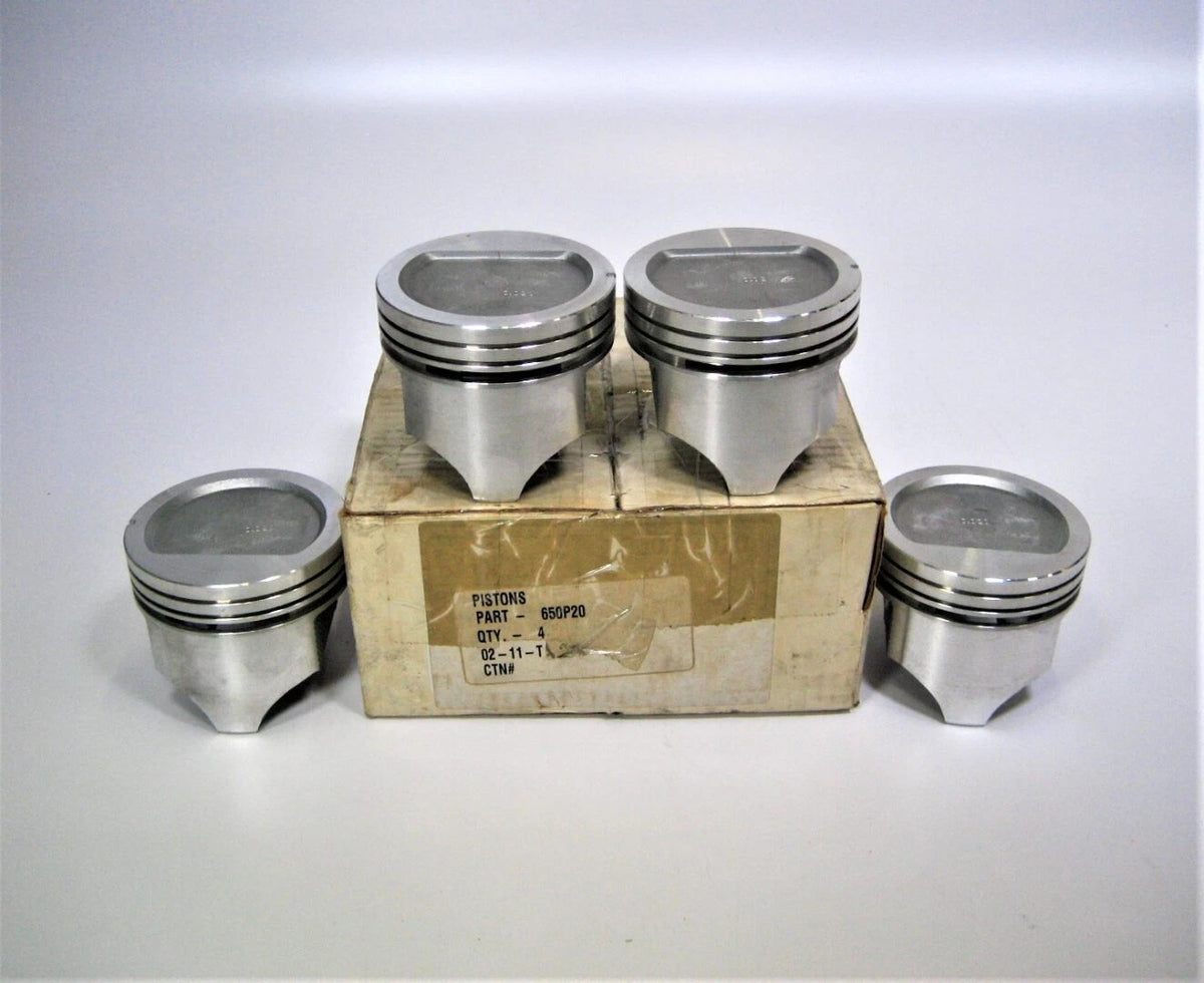 Sealed Power 650P20 *QTY 4* ~ .020" Pistons for Chevrolet Marine Sterndrives