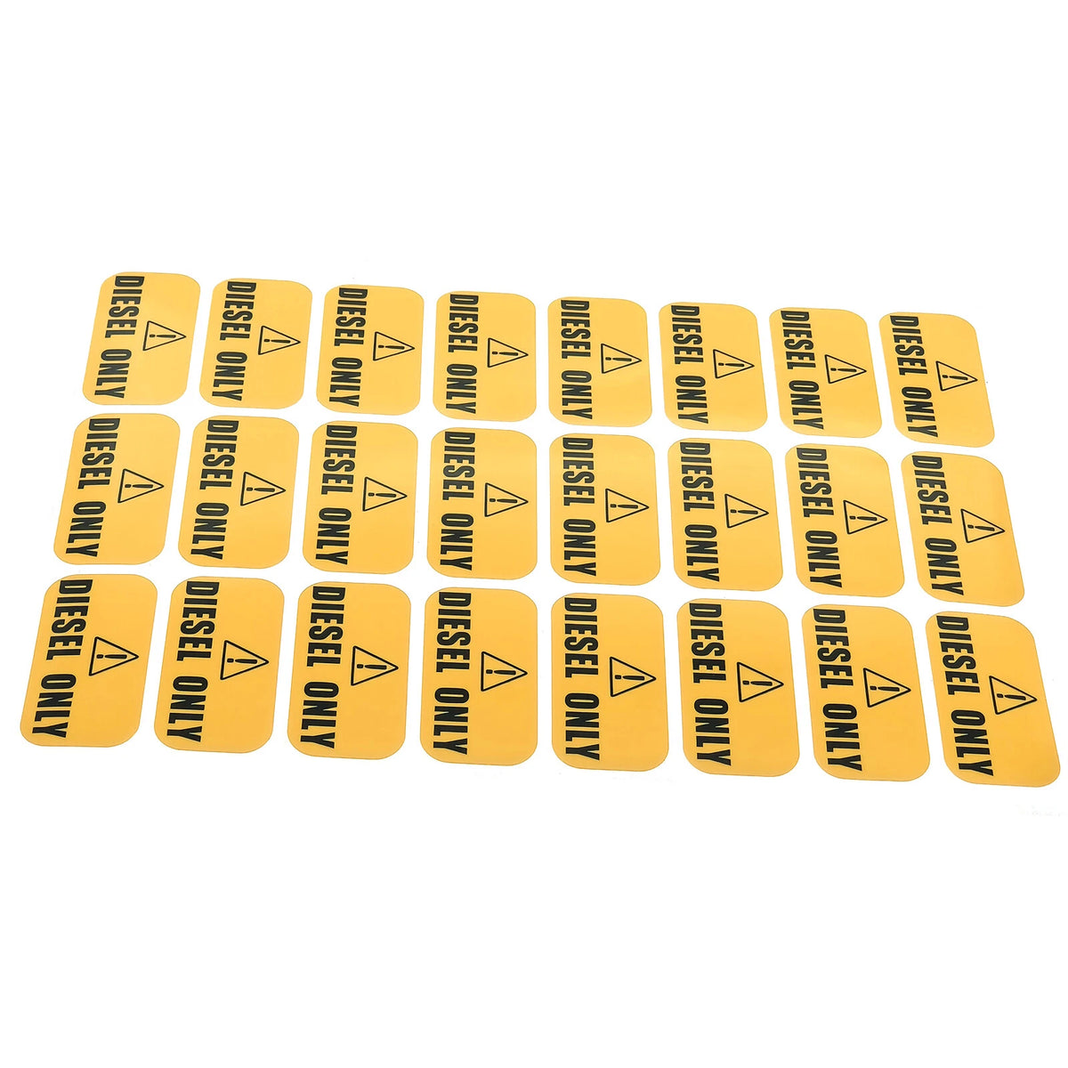 Diesel Only Sticker for Weather Proof Use (Yellow)