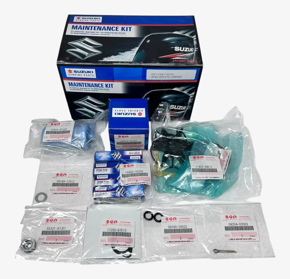 Suzuki 17400-99852, DF60 ( 09 Late ~ 09 End ) Maintenance Kit Assembly , OEM