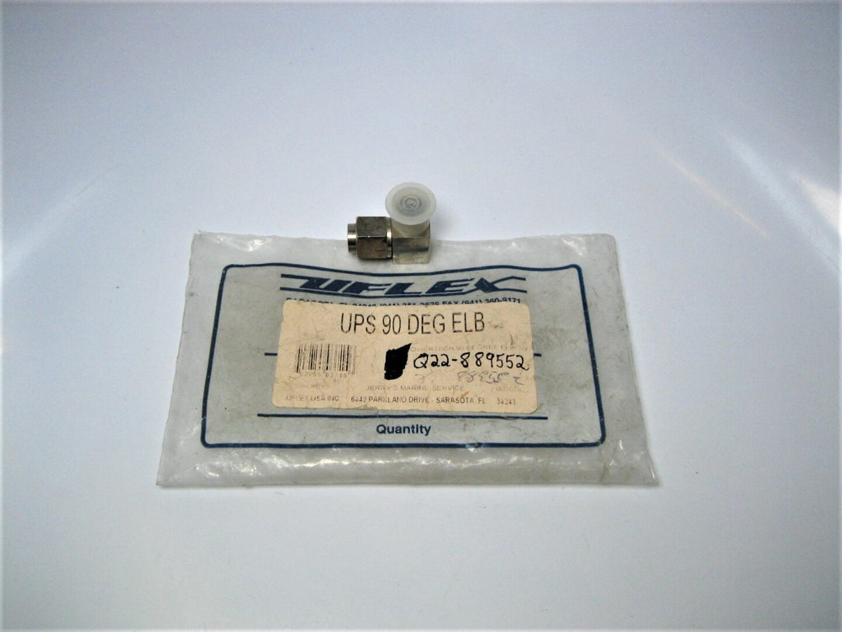 UFlex Q22-889552 OEM 90° Stainless Steel Elbow Fitting for Mercury UP Helm