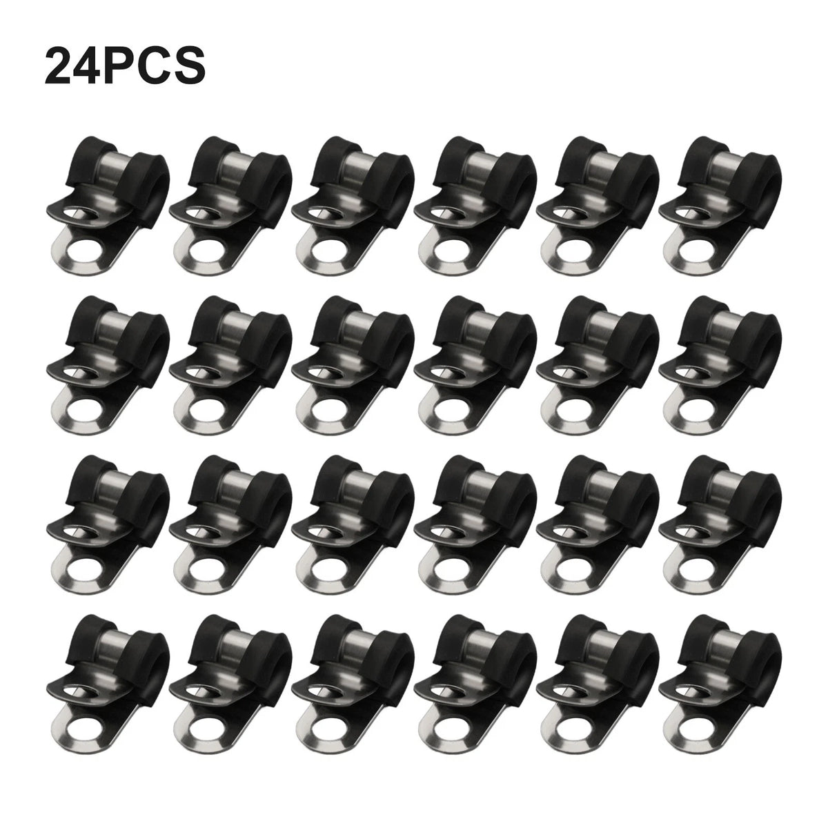 Sturdy Brake Tube Clips Rubber Lined P Clips 316 24Pcs Set Precise Fit