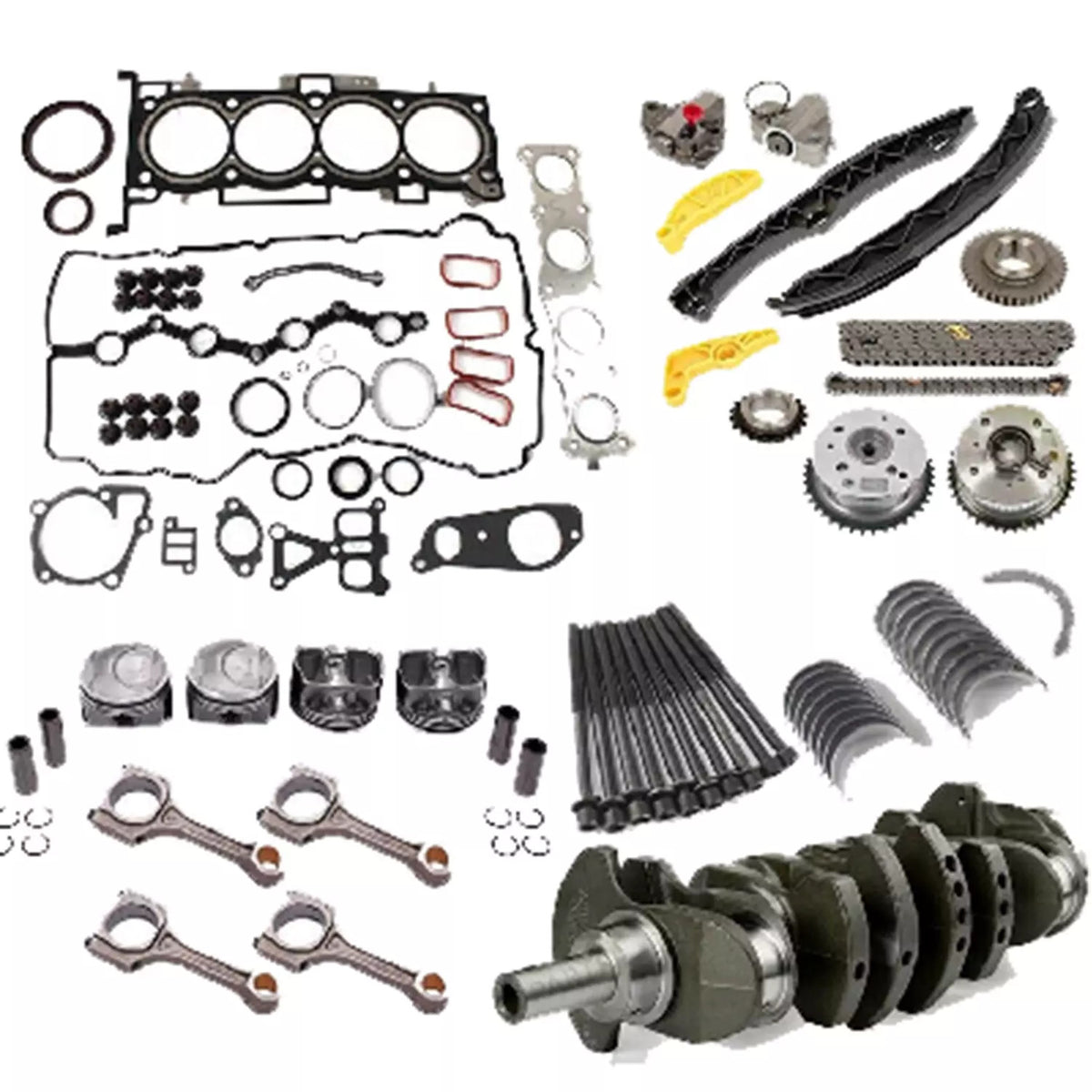 For Hyundai Kia 2.4L G4KJ Engine Rebuild Overhaul Kit - Crankshaft / Con Rods