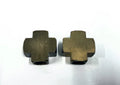 Zoro, Brass Cross, FNPT, 1/2 In, 2 Pack